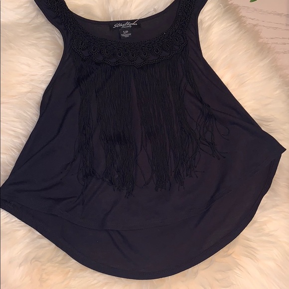 SALE!!! High low tank with fringe detail - Picture 8 of 8